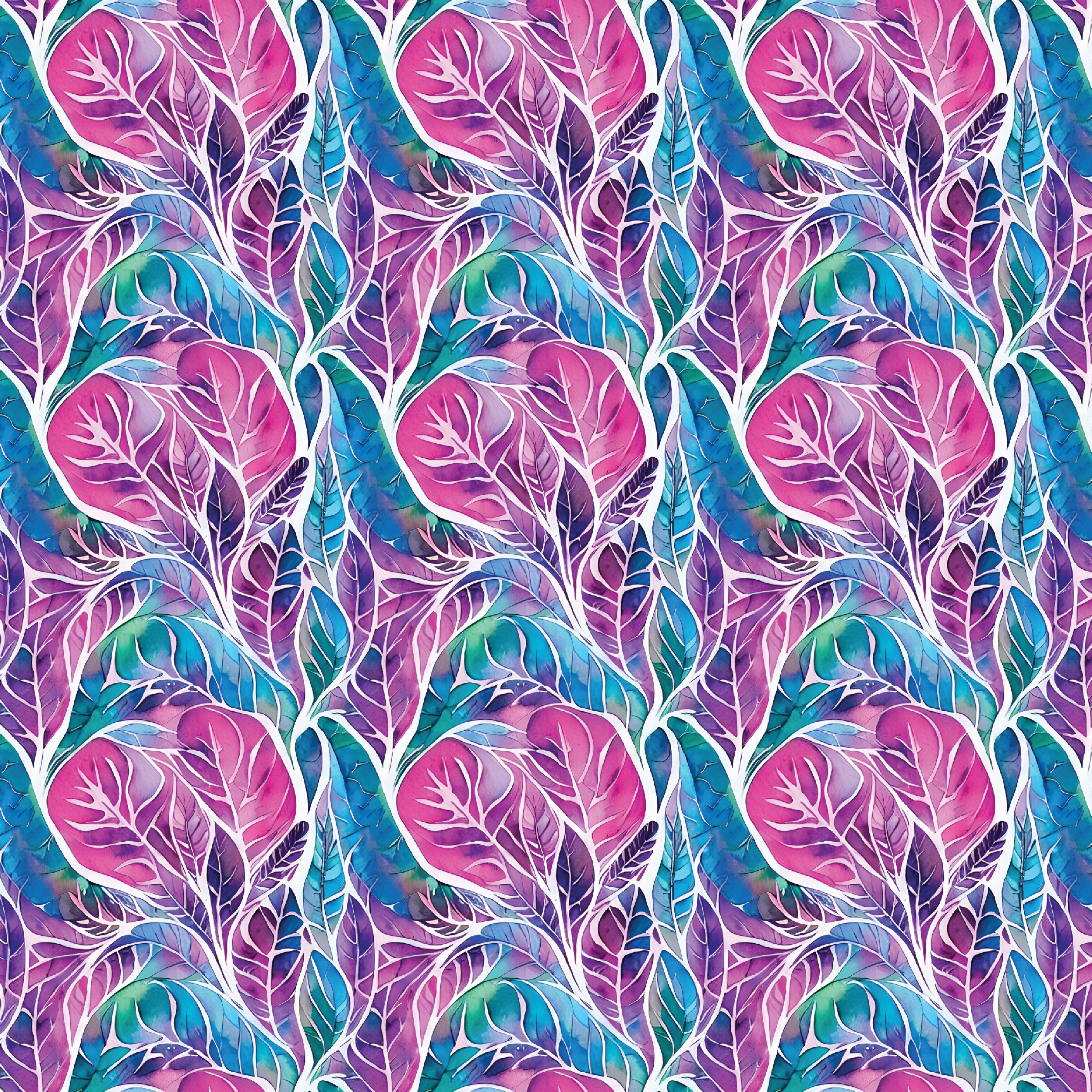 Watercolor Leaves Pattern Acrylic Sheets - CMB Pattern Acrylic